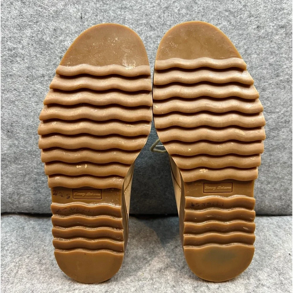 Tommy Bahama Oxfords Dress Shoes Made in Italy Leather Casual Tan Lace Up Mens 9